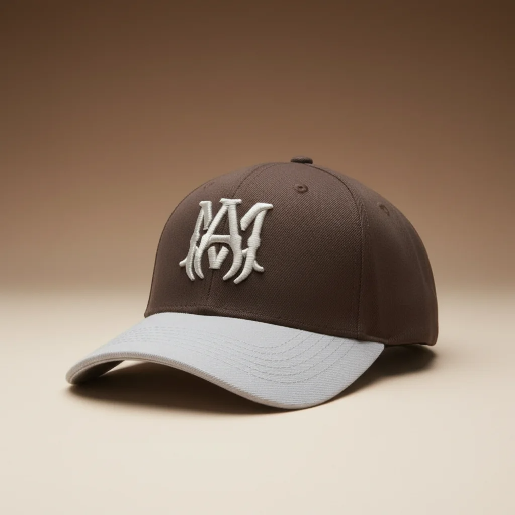 AMIRI Two-Tone MA Outline Baseball Cap – Brown & White | Premium ...