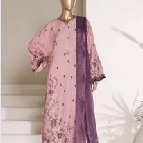 Pakistani Original Sadabahar Kaftaan 3Pcs_ Pink