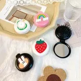 Cartoon Printed Mini Mirror with Comb (1 pc)