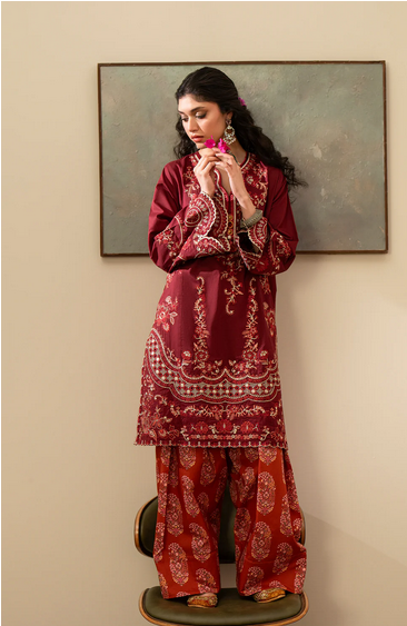 ETHNC  - EMBROIDERED 2 PIECE SUIT 103/303
