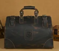 Men's  Crazy Horse Leather 18 Inch Large Capacity Travel Briefcase