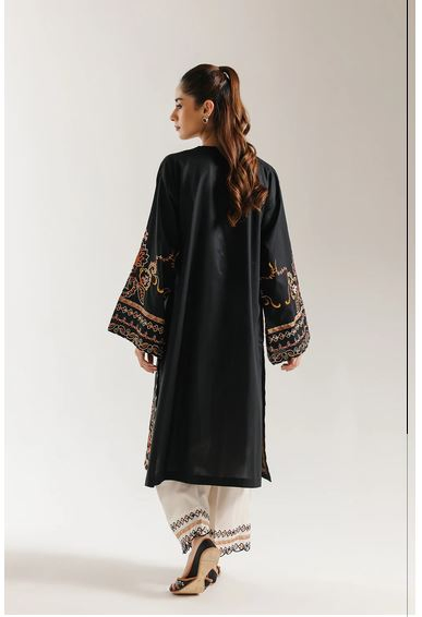 ETHNC | EMBROIDERED SUIT | SHIRT -STRAIGHT FIT -ROUND NECK WITH V SLIT -FLARED SLEEVES -LONG LENGTH | TROUSER -SCALLOPED HEM -REGULAR LENGTH