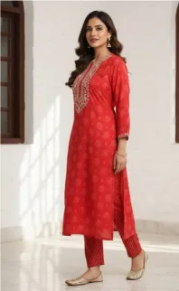 SAPPHIRE - LINEN COTTON EMBROIDARY 2 PIECE 2