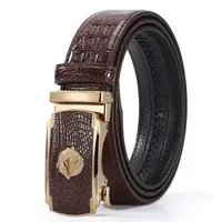 MEN'S AUTOMATIC BUCKLE CROCODILE PATTERN BELT