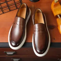 PREMIUM LEATHER SOFT SOLE BUSINESS LOAFERS SHOES