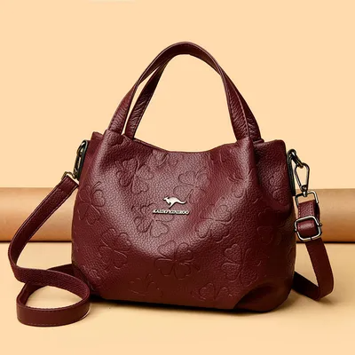 Golden Charm Luxury Tote Bag Red