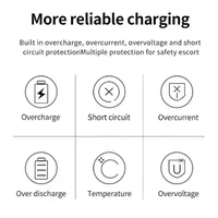 Doublepow USB C Rechargeable Lithium ion AA Battery 1 point 5V 2400mWh Fast Charging Type C Battery