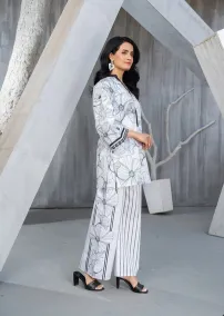 Noorma Kaamal - 2  PIECE WHITE AND BLACK
