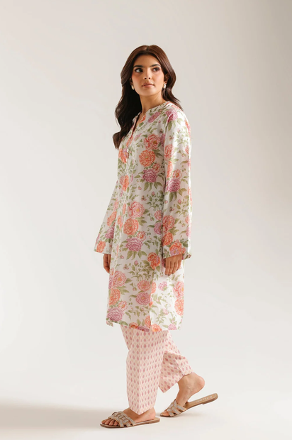 ETHNC | 2 PIECE PRINTED SUIT | COCONUT MILK | E8003/102/003