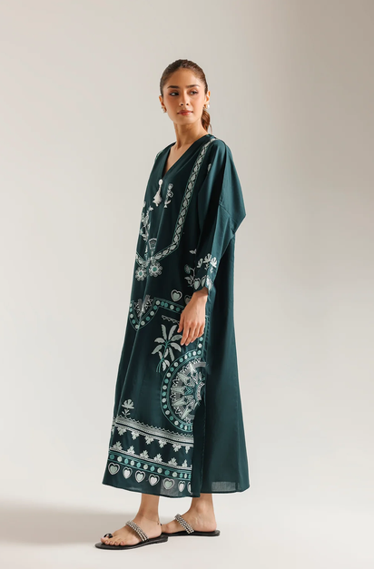 ETHNC | 1 PIECE EMBROIDERED DRESS | TEAL | E9233/102/711