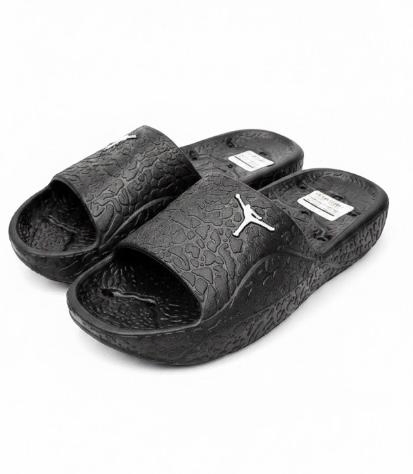 Jordan Jumpman Slides – Elephant Print Strap, 3 Colorways: Black, Sand, Tan