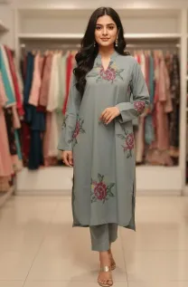 MARIA. B. - KHAADAR EMBROIDRED 1 PIECE