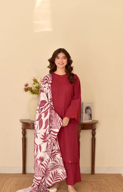 Pemberley 3 Pcs luxury embroidery stitched dress