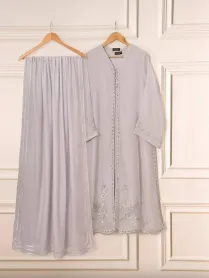 AGHANOOR -  3 Piece - Pure Cotton Net Embroidered Suit 