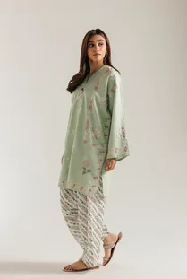 ETHNC | 2 PIECE EMBROIDERED SUIT | PALE GREEN | E9247/102/130
