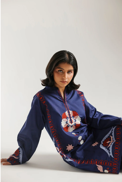 ETHNC | 2 PIECE EMBROIDERED SUIT | DEEP BLUE | E7825/102/620