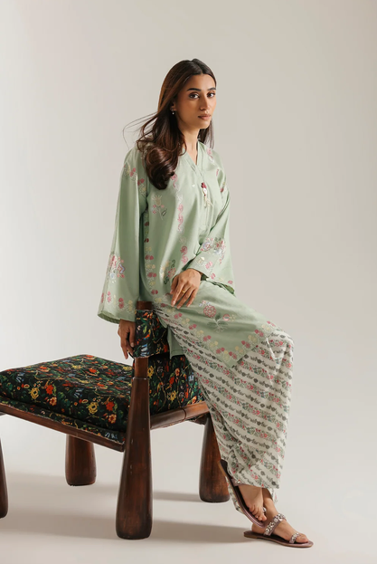 ETHNC | 2 PIECE EMBROIDERED SUIT | PALE GREEN | E9247/102/130