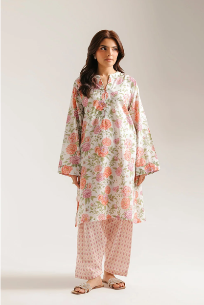 ETHNC | 2 PIECE PRINTED SUIT | COCONUT MILK | E8003/102/003