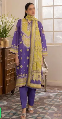 ZELLBURY - 3 PIECE Lawn UNSTITCHED 