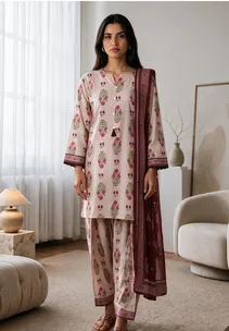 ZELLBURY | Kurta Dupatta Trouser - 3169