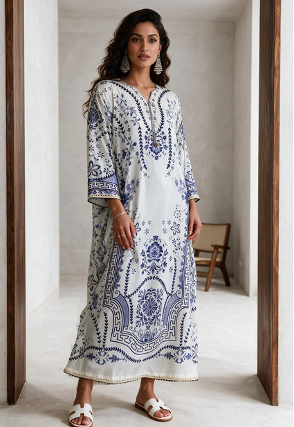 ZELLBURY | Printed Kaftaan Dress - 3075