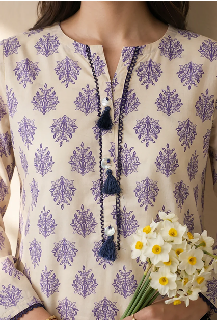 ZELLBURY 2 PIECES PRINTED TEXTURED LAWN (Kurta Dupatta)