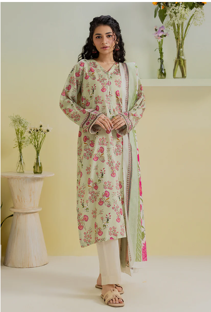 ZELLBURY 2 PIECES PRINTED LAWN (Kurta Dupatta)