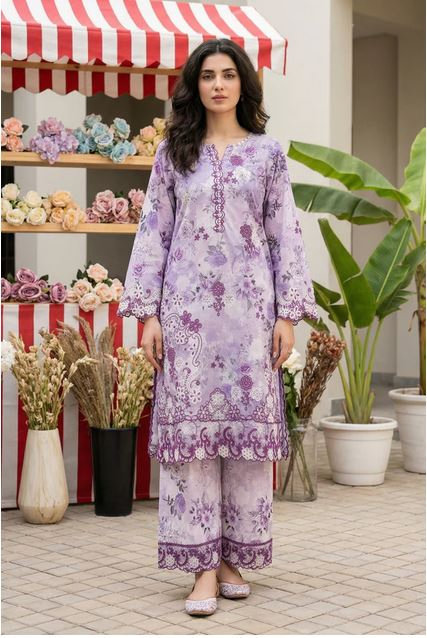 Lakhany 02 Piece Ready to wear Printed Embroidered Shirt & Trouser 0409 
