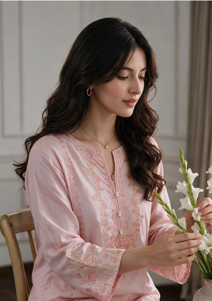 ZELLBURY | Embroidered Kurta Dupatta Trouser - 2722