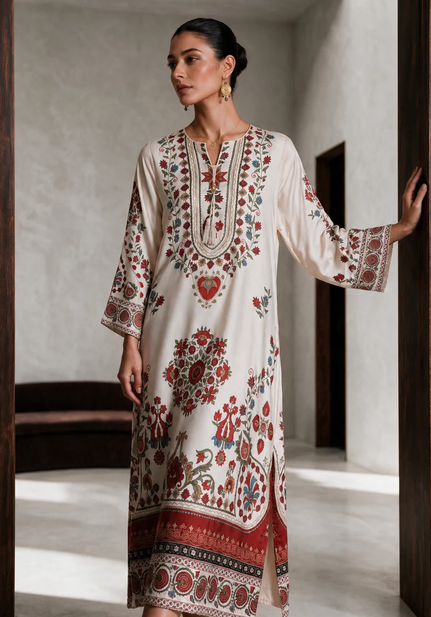 ZELLBURY | Printed Kaftaan Dress - 3077