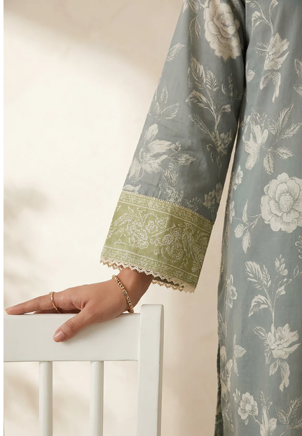 ZELLBURY 3 PIECES PRINTED LAWN (Kurta Dupatta Trouser - 2489)