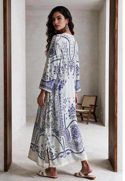 ZELLBURY | Printed Kaftaan Dress - 3075