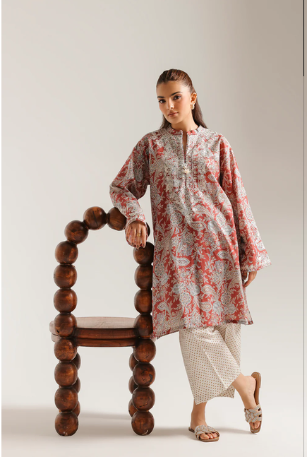 ETHNC | EMBROIDERED SUIT 2 PIECE | SHIRT – A-LINE FIT – V-NECK – WIDE SLEEVES – REGULAR LENGTH  | TROUSER – CROPPED WIDE LEG
