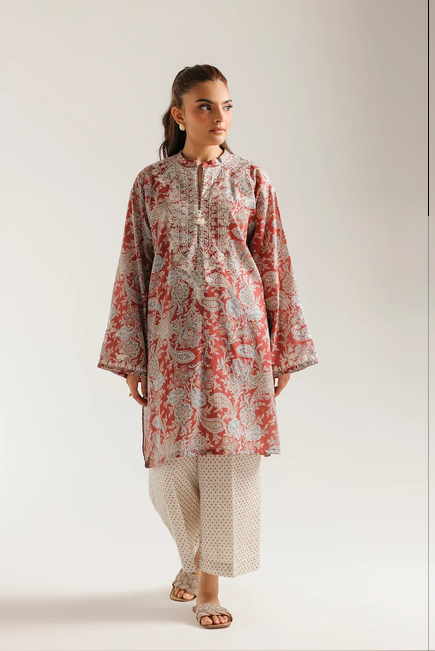 ETHNC | EMBROIDERED SUIT 2 PIECE | SHIRT – A-LINE FIT – V-NECK – WIDE SLEEVES – REGULAR LENGTH  | TROUSER – CROPPED WIDE LEG