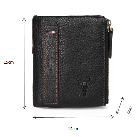 TOP LAYER COWHIDE LEATHER SHORT WALLET 2010B