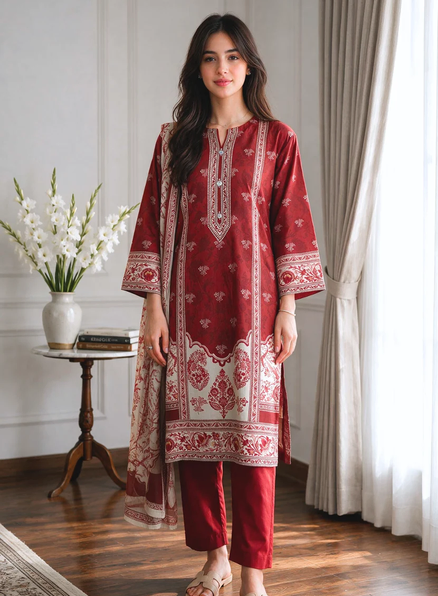 ZELLBURY | Kurta Dupatta Trouser - 2679