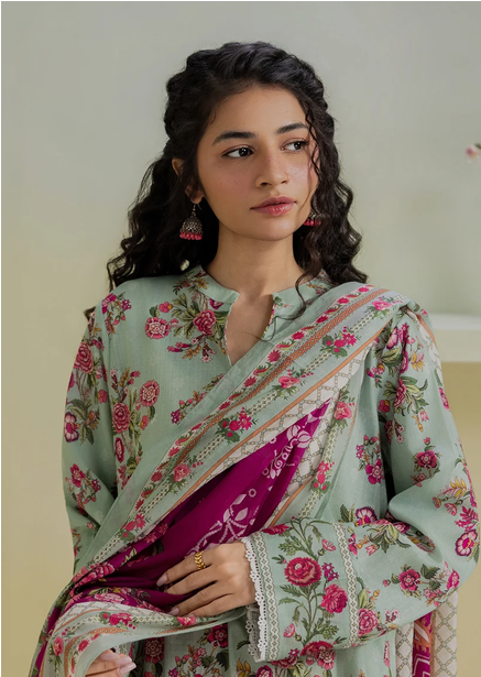 ZELLBURY | 3 PIECE PRINTED Kurta Dupatta Trouser - 2445
