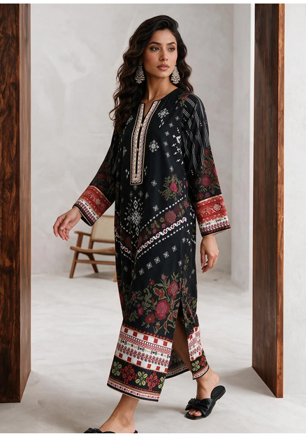 ZELLBURY | Printed Kaftaan Dress - 3083