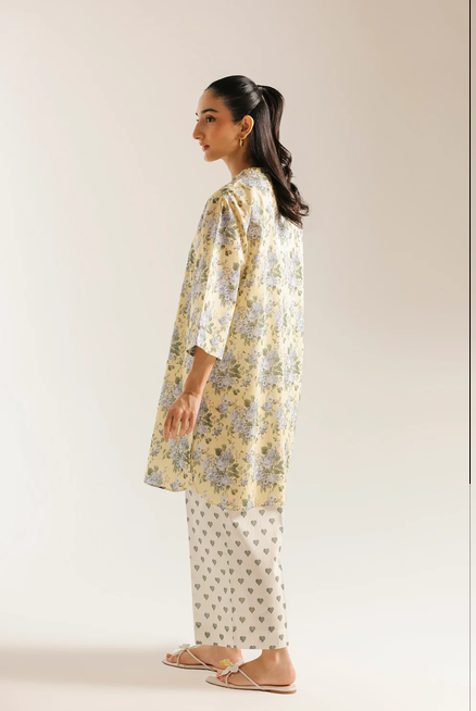ETHNC PRINTED SUIT - 2 PIECES | SHIRT -OVERSIZED -LOOSE FIT-V NECKLINE -QUARTER SLEEVES -REGULAR LENGTH  TROUSER - RELAXED FIT - WIDE LEG