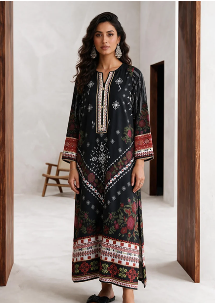 ZELLBURY | Printed Kaftaan Dress - 3083