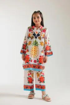 ETHNC BABY - PRINTED DRESS 2 PIECE (5-7)