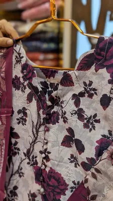 Pakistani Swizz Cotton Printed Suit with Palazzo Salwar