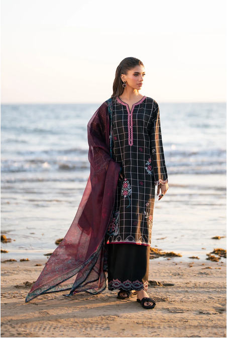 XENIA , LAYAN |  3 PIECE , Embroidered Lawn Shirt