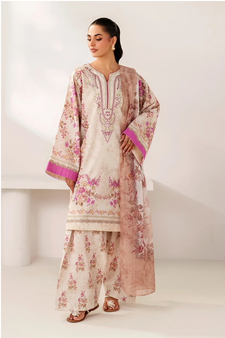 XENIA , AERAL |  3 PIECE , Printed & Embroidered Lawn Shirt