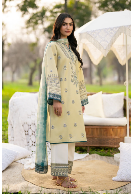 XENIA , ELIN |  3 PIECE , Embroidered Lawn Shirt