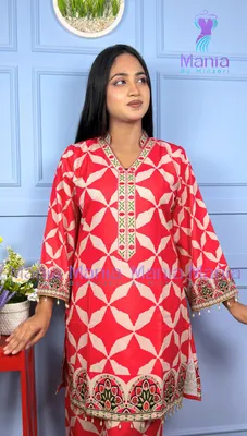 Sunset Bloom // Soft Thai Silk Fabric // Co Ord’s 2PCS Set