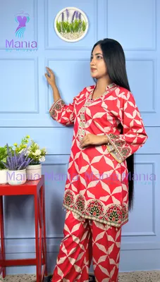 Sunset Bloom // Soft Thai Silk Fabric // Co Ord’s 2PCS Set