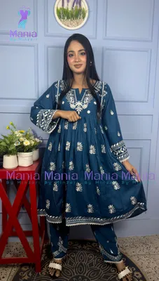 Midnight Blue // Round Frock Cotton Fabric // Co-Ord’s 2PCS Set