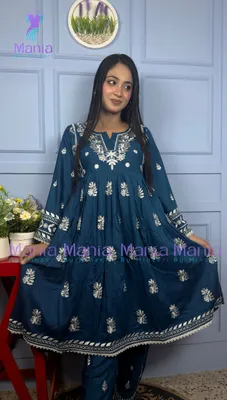 Midnight Blue // Round Frock Cotton Fabric // Co-Ord’s 2PCS Set
