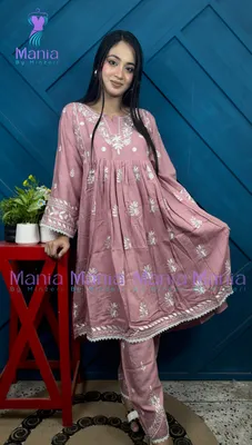 Powder Pink Pearl // Round Frock Cotton Fabric // Co-Ord’s 2PCS Set